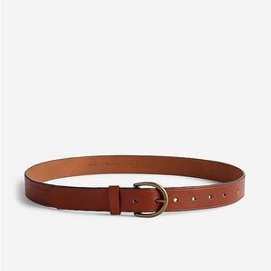 Madewell Medium Perfect Leather Belt in Pecan
